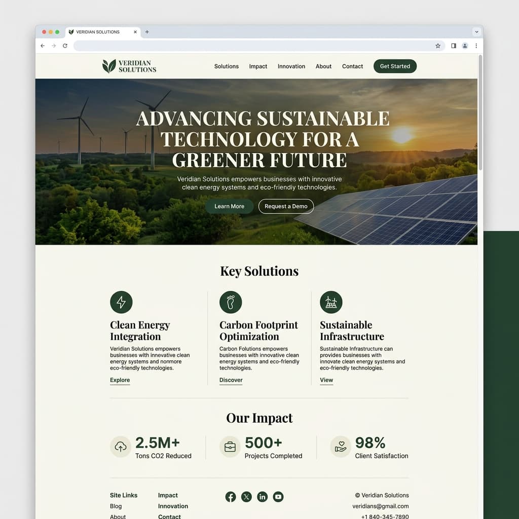 Veridian Solutions — Sustainable Tech Hub