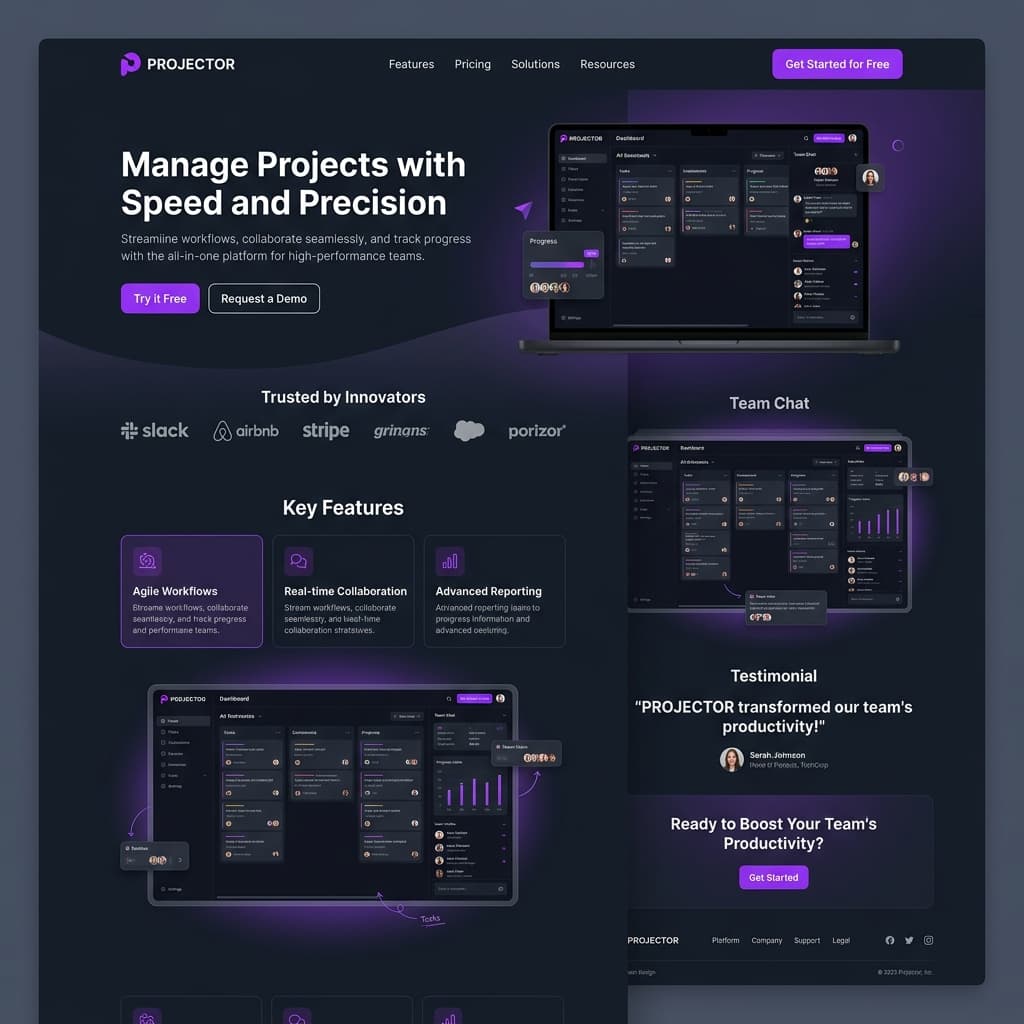 Projector — Agile Team Collaboration SaaS